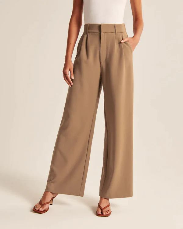 Tailored Wide-Leg Pants